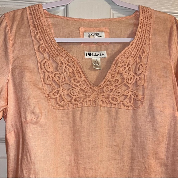 Malvin Linen Embroidered Dress Tunic Hamburg Germany - Picture 7 of 14